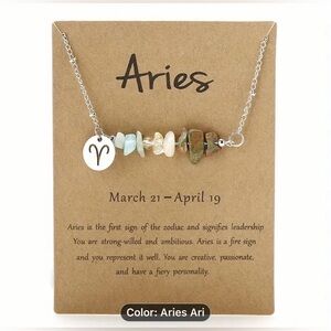 NEW Necklace
Zodiac Aries Necklace
stylish
great gift idea
natural stones